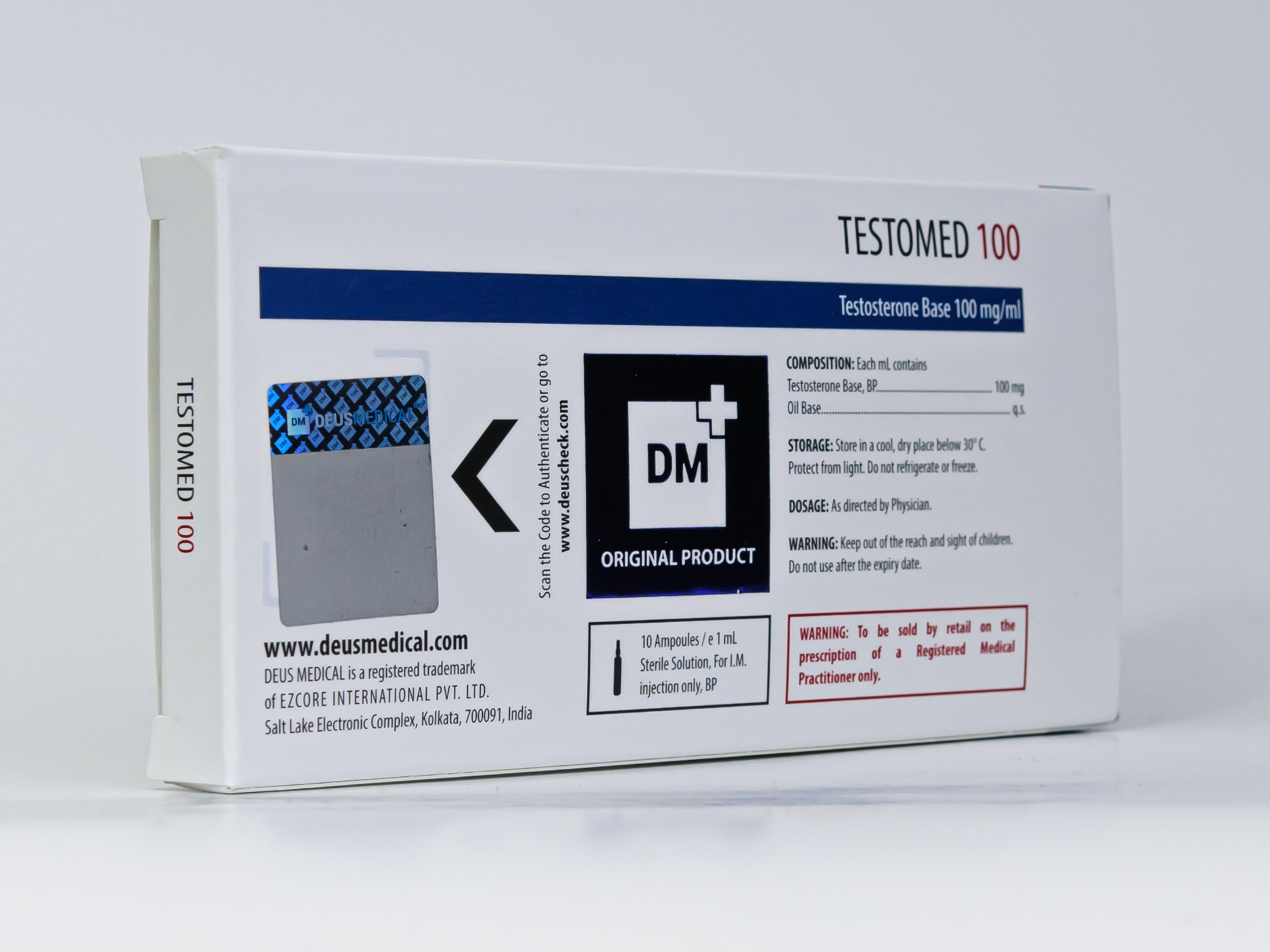 Testomed 100mg – Testosterone Base – Deus Medical - Image 3